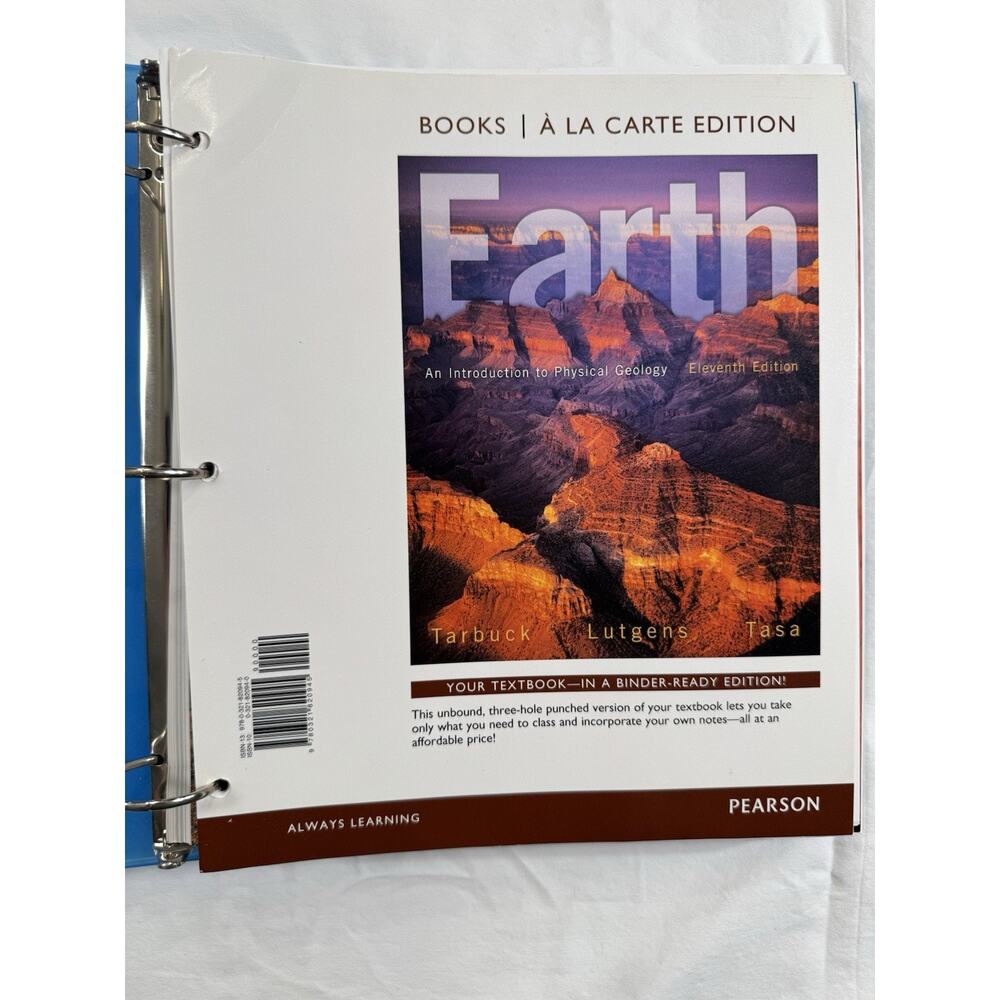Earth Science (Masteringgeology) - Loose Leaf, by Tarbuck Edward; Lutgens - Good